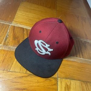 Zephyr University of South Carolina maroon and black snap back.